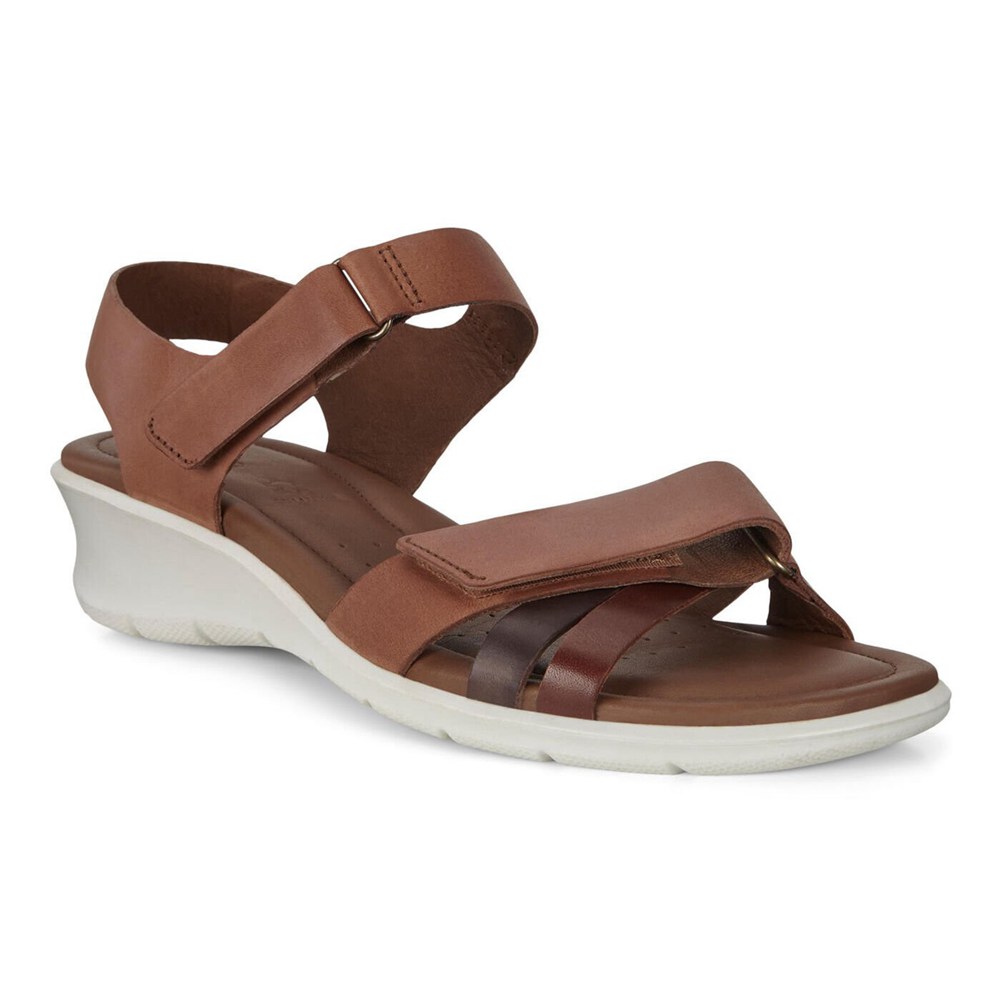 ECCO Womens Sandals Brown - Felicia Adjustable Strap - APV-214387